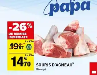 Carrefour 70 SOURIS D'AGNEAU OURIS D'AGNEAU offre