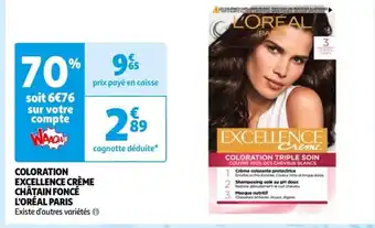 COLORATION EXCELLENCE CRÈME CHÂTAIN FONCÉ L'ORÉAL PARIS