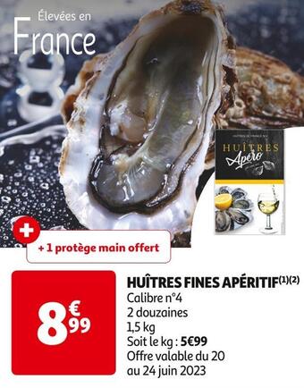 Auchan Supermarché Huîtres fines apéritif offre