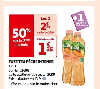 Auchan Supermarché Fuze tea fuze tea pêche intense offre