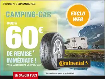 Bestdrive Pneus continental camping-car jusqu'à 60€ de remise immédiate* offre