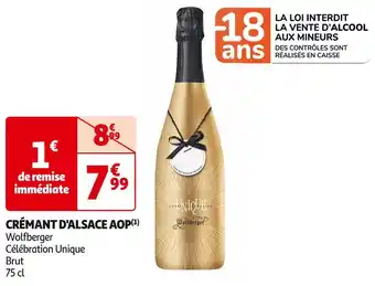 Auchan Supermarché Wolfberger crémant d'alsace aop offre