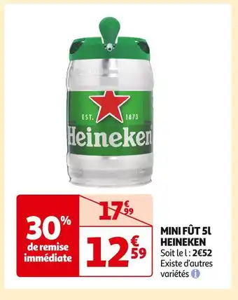 Auchan Supermarché Heineken mini fût 5l offre