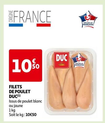 Auchan Supermarché Duc filets de poulet offre