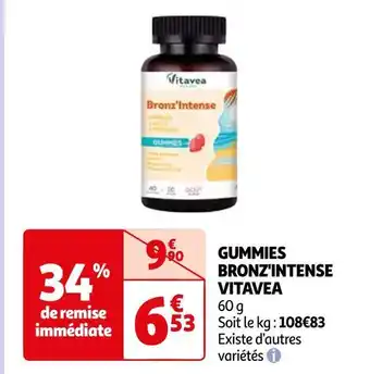 Auchan Vitavea gummies bronz'intense offre