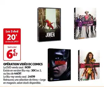 Auchan Dc comics opération vidéo offre