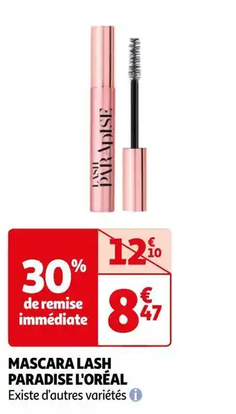 Auchan L'oréal mascara lash paradise offre