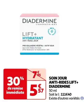 Auchan Diadermine soin jour anti-rides lift+ offre
