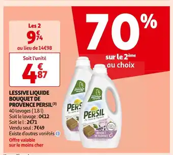 Auchan Supermarché Persil lessive liquide bouquet de provence(3) offre