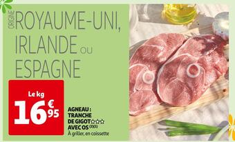 Auchan Supermarché Agneau : tranche de gigot avec os offre
