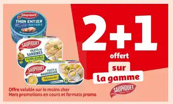 Auchan Supermarché Saupiquet 2+1 offert sur la gamme saupiquet offre