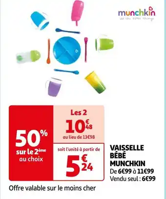 Auchan Munchkin vaisselle bébé offre