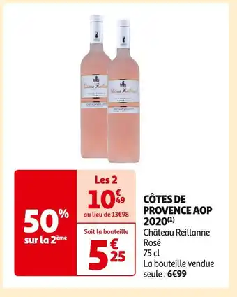 Auchan Supermarché Château reillanne côtes de provence aop 2020 offre