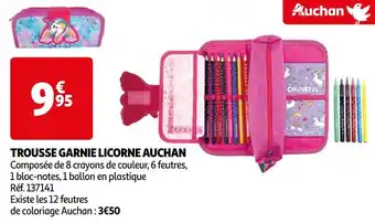Auchan Auchan trousse garnie licorne offre