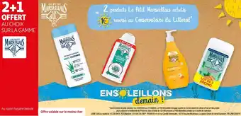 Auchan Le petit marseillais 2+1 offert au choix sur la gamme le petit marseillais offre