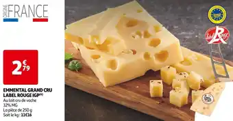 Auchan Supermarché Grand cru emmental label rouge igp offre