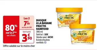 Auchan Fructis masque à la banane hairfood offre