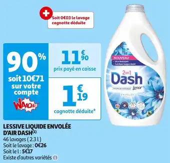 Auchan Supermarché Dash lessive liquide envolée d'air(1) offre