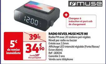Auchan Muse radio reveil muse m175 wi offre