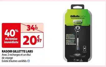 Auchan Gillette labs rasoir offre