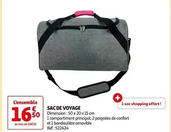 Auchan Sac de voyage offre