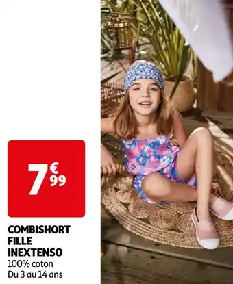 Auchan Inextenso combishort fille offre