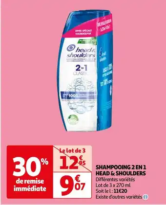 Auchan Head & shoulders shampooing 2 en 1 offre