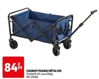 Auchan Chariot pliable métal 50l offre