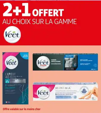 Auchan Veet 2+1 offert au choix sur la gamme veet offre
