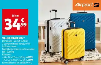 Auchan Airport valise rigide zig offre