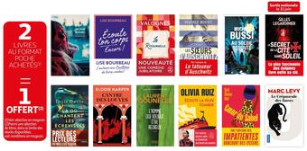Auchan 2 livres au format poche achetés = 1 offert offre