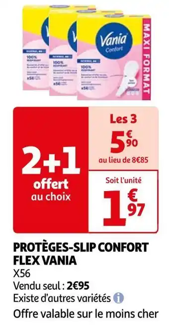 Auchan Vania protèges-slip confort flex offre
