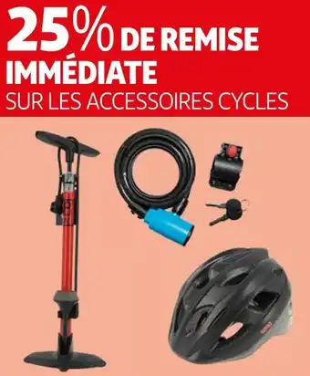 Auchan 25% de remise immédiate sur les accessoires cycles offre