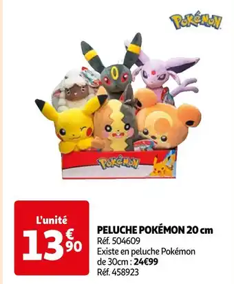 Auchan Peluche pokémon 20 cm offre