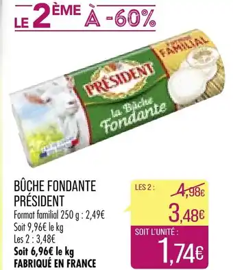 Match Bûche Fondante Président offre