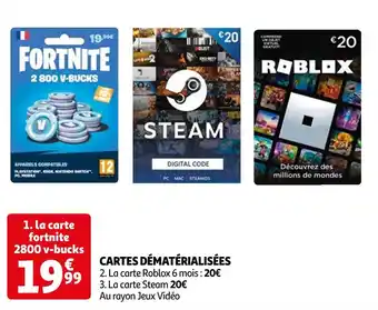 Auchan Cartes dématérialisées offre