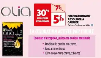 Auchan COLORATION NOIR 59 ABSOLU OLIA GARNIER Existe d'autres variétés i offre