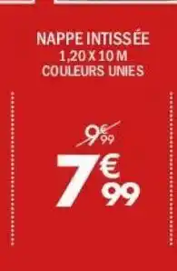 La Foir'Fouille Nappe intissée 1.20 x 10 m couleurs unies offre