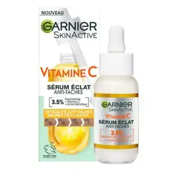 Auchan Sérum éclat anti-taches vitamines c garnier skin active offre
