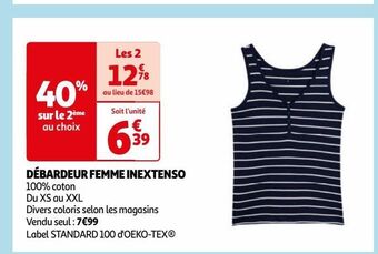 Auchan Débardeur femme inextenso offre