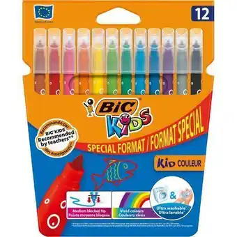 Auchan 12 feutres de coloriage kids bic offre