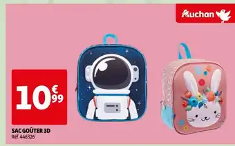 Auchan Sac goûter 3d offre