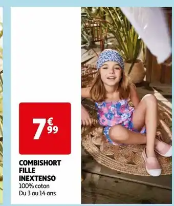 Auchan Combishort fille inextenso offre
