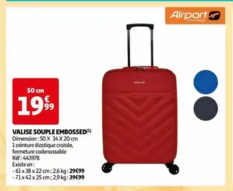 Auchan Valise souple embossed offre