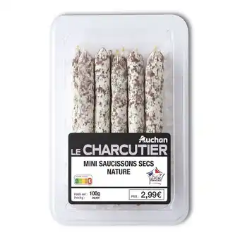 Auchan Mini saucissons secs auchan le charcutier offre