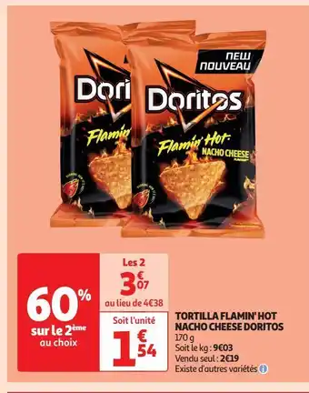 Tortilla flamin' hot nacho cheese doritos