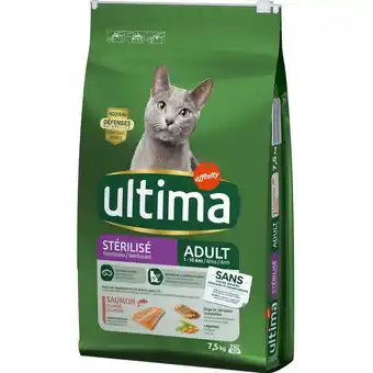 Auchan Croquettes pour chat stérilisé au saumon ultima offre