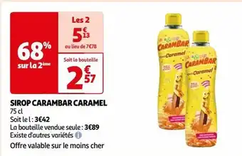 Auchan Sirop carambar caramel offre