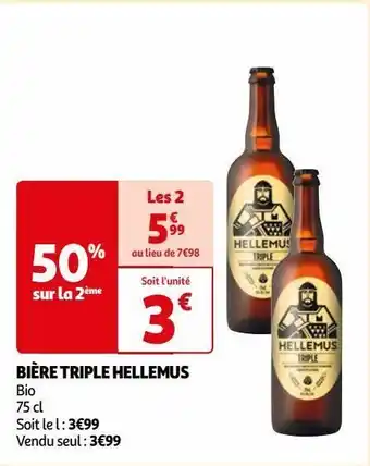 Auchan Bière triple hellemus offre