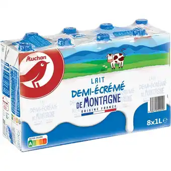 Auchan Lait demi-écrémé de montagne auchan offre